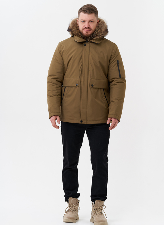 Парка мужская на мехе из волка