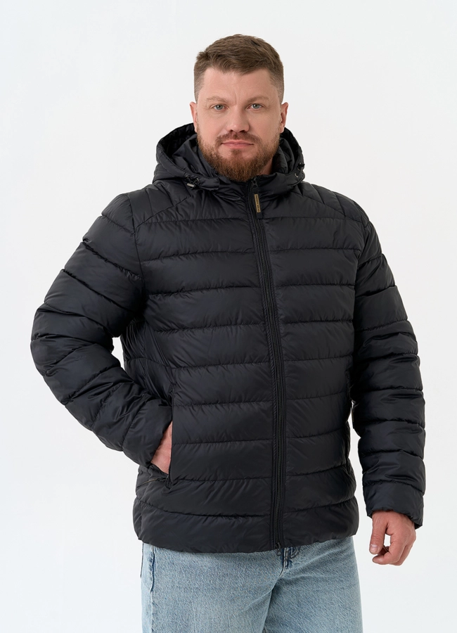 Куртка мужская с капюшоном модель № 32518 меха малина