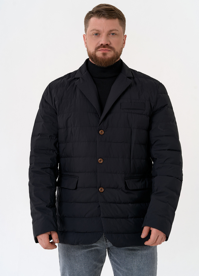 Мужской пуховик со съемной манишкой модель № 31460 универмаг малина