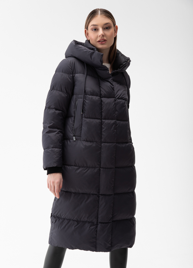 Пуховик женский с капюшоном  модель № 28417 в кредит