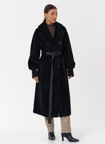 Пальто из шерсти с английским воротником