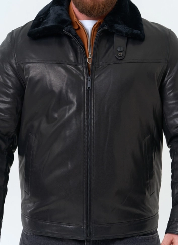 Мужская натуральная дубленка фото