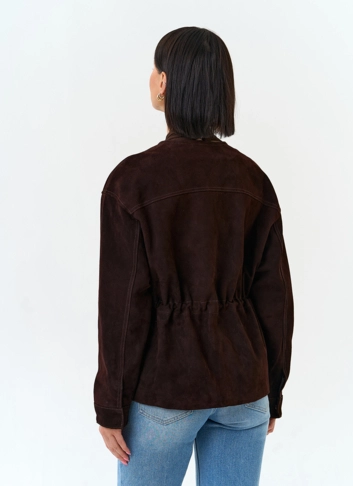 Жакет из натуральной замши фото