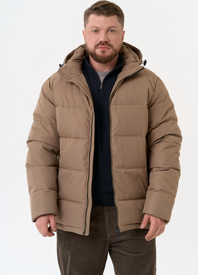 Мужской пуховик с капюшоном  модель № 31473 в рассрочку