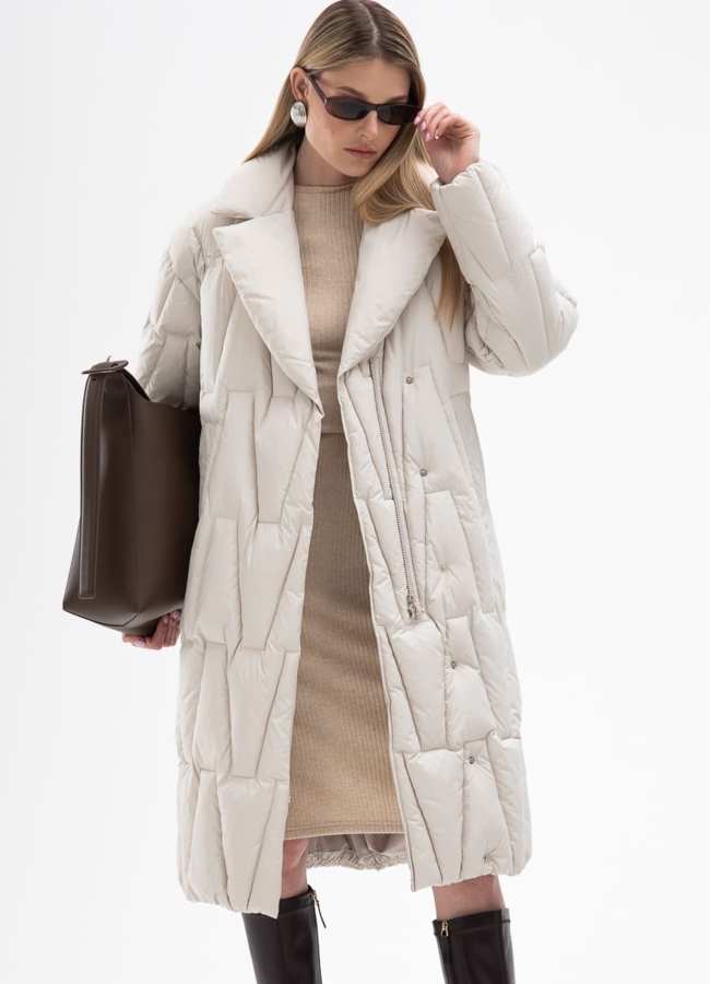 фото Женский пуховик с английским воротником модель № 31142