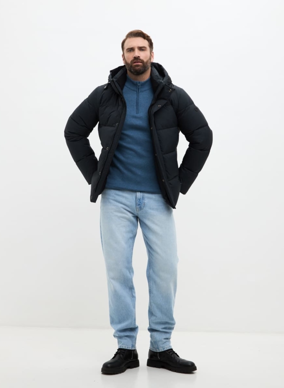 Мужской пуховик с капюшоном 