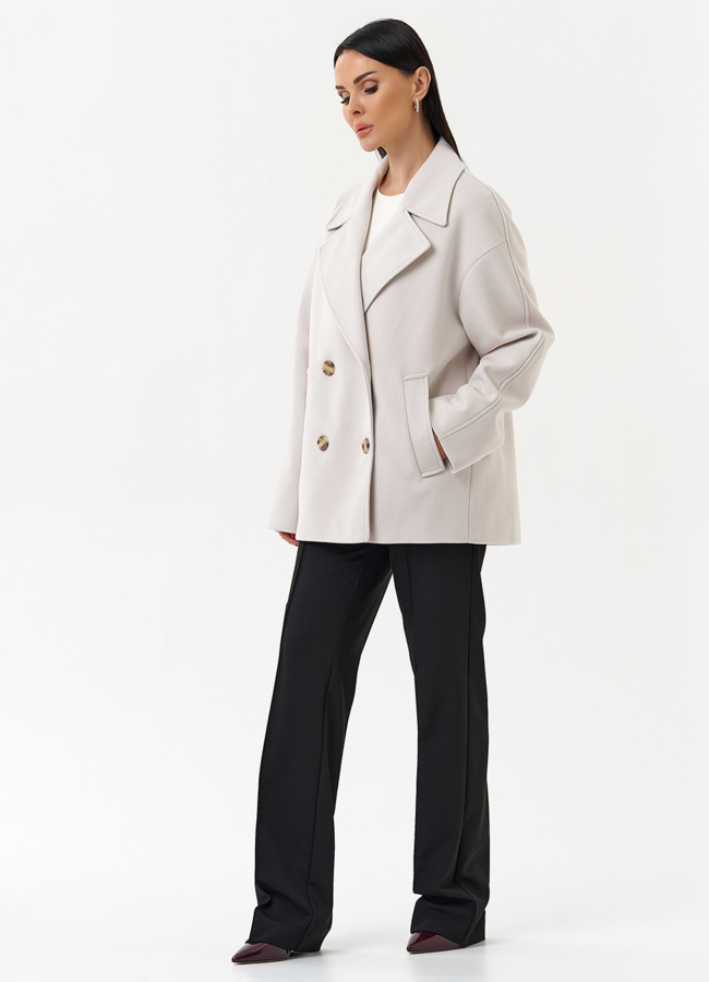 Укороченное двубортное пальто модель № 30088 универмаг малина