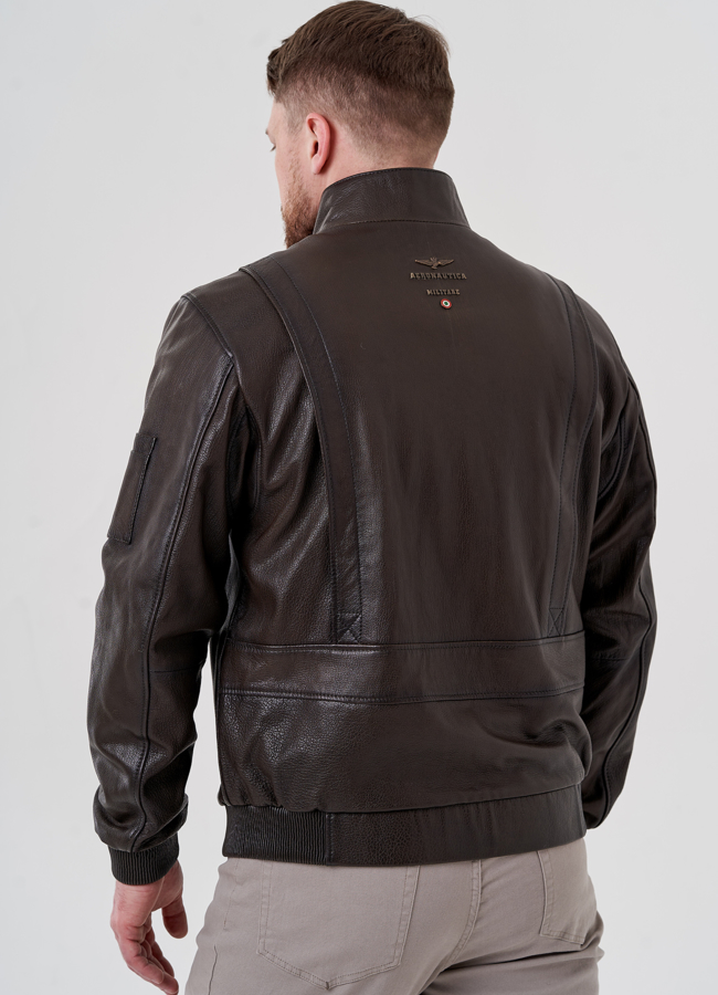 Мужская куртка из натуральной кожи  модель № 24393 универмаг малина