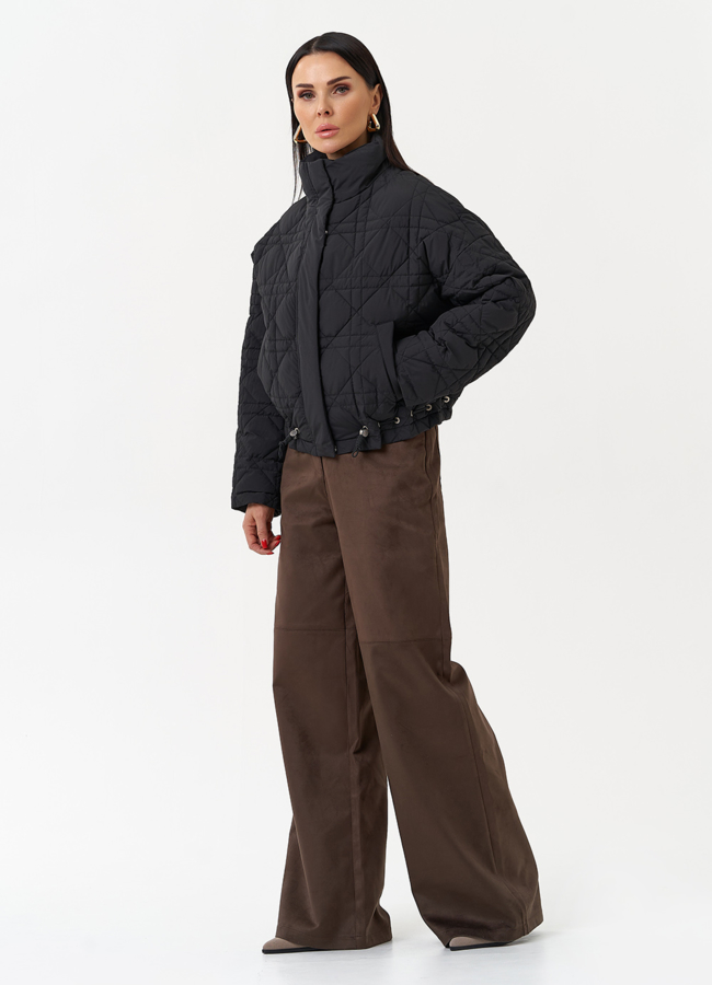 Короткая куртка с воротником стойкой модель № 30034 в рассрочку