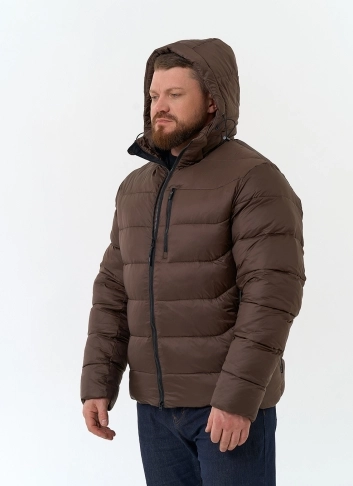 Мужской пуховик с капюшоном  фото